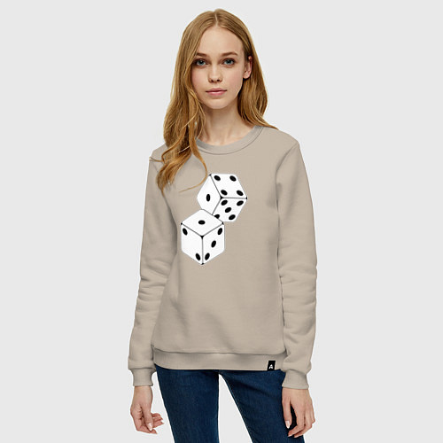 Женский свитшот Азарт на грани / Миндальный – фото 3