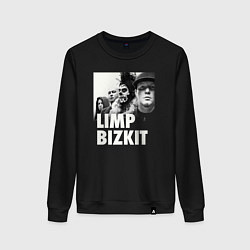 Свитшот хлопковый женский Limp Bizkit rap rock, цвет: черный