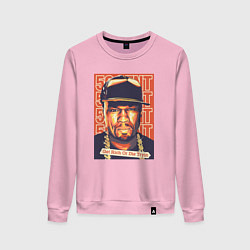 Свитшот хлопковый женский 50 cent get rich, цвет: светло-розовый