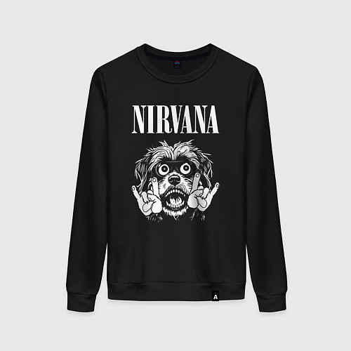 Женский свитшот Nirvana rock dog / Черный – фото 1