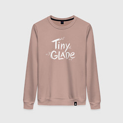 Свитшот хлопковый женский Tiny glade logo, цвет: пыльно-розовый