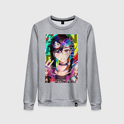Свитшот хлопковый женский Дандадан: Момо Аясэ, цвет: меланж