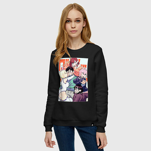 Женский свитшот Дандадан: Момо Аясэ / Черный – фото 3