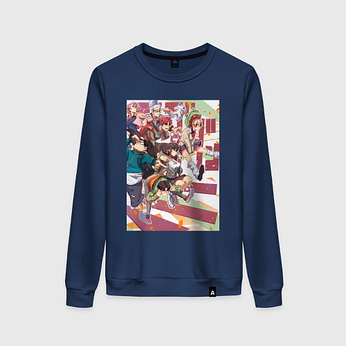 Женский свитшот Дандадан: Момо Аясэ / Тёмно-синий – фото 1