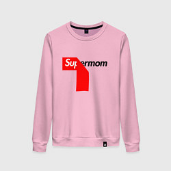 Свитшот хлопковый женский Супермама, цвет: светло-розовый