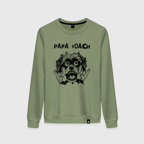 Женский свитшот Papa Roach - rock dog / Авокадо – фото 1