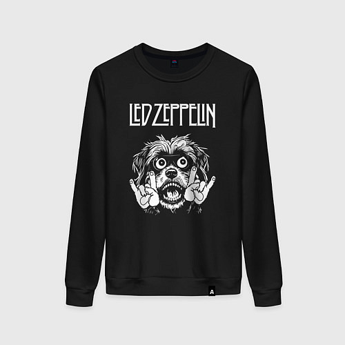 Женский свитшот Led Zeppelin rock dog / Черный – фото 1