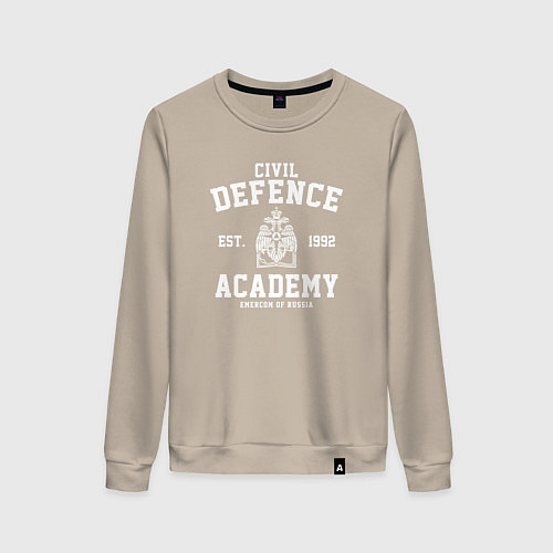 Женский свитшот Академия Гражданской Защиты МЧС России - АГЗ / Миндальный – фото 1