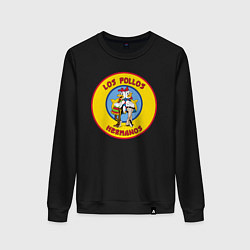 Свитшот хлопковый женский Los Pollos hermanos Breaking bad, цвет: черный