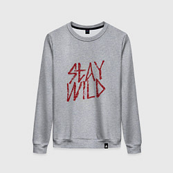 Свитшот хлопковый женский Дикий тигр art, цвет: меланж