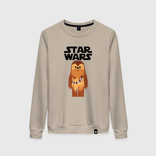 Женский свитшот Чубакка - Звездные войны / Миндальный – фото 1