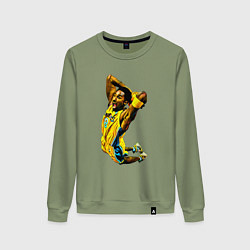 Свитшот хлопковый женский Kobe Bryant dunk, цвет: авокадо