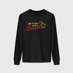 Свитшот хлопковый женский Better call Saul logo, цвет: черный