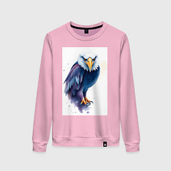 Свитшот хлопковый женский Синий орел, цвет: светло-розовый