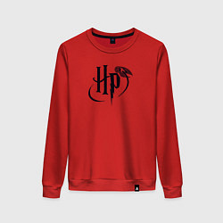 Свитшот хлопковый женский Harry Potter logo, цвет: красный