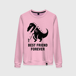 Свитшот хлопковый женский Godzilla best friend, цвет: светло-розовый