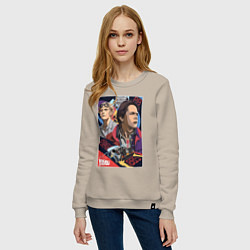 Свитшот хлопковый женский Marty and doc, цвет: миндальный — фото 2