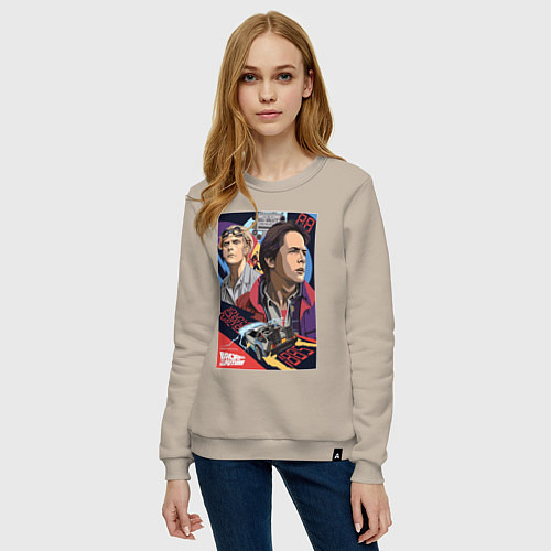 Женский свитшот Marty and doc / Миндальный – фото 3