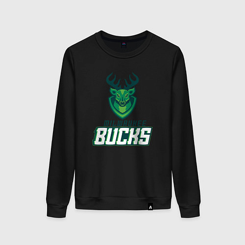 Женский свитшот Milwaukee Bucks NBA / Черный – фото 1