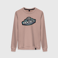 Свитшот хлопковый женский Hockey sport, цвет: пыльно-розовый
