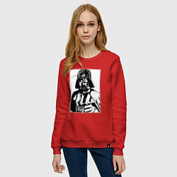 Свитшот хлопковый женский Лорд Вейдер, цвет: красный — фото 2