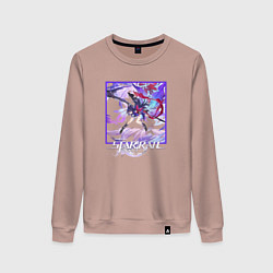 Свитшот хлопковый женский Зеле, цвет: пыльно-розовый