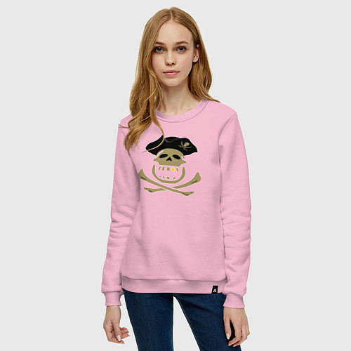 Женский свитшот Веселый пират / Светло-розовый – фото 3