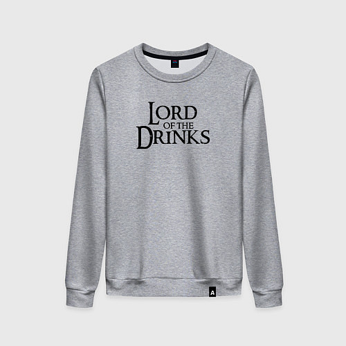 Женский свитшот Lord of the drinks logo / Меланж – фото 1