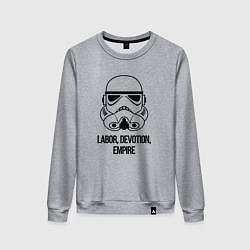 Свитшот хлопковый женский Empire labor devotion, цвет: меланж