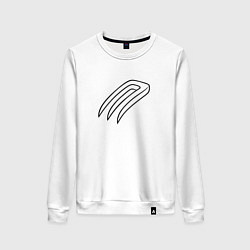 Свитшот хлопковый женский Магическая вилка, цвет: белый