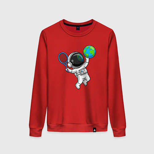 Женский свитшот Космический теннис / Красный – фото 1