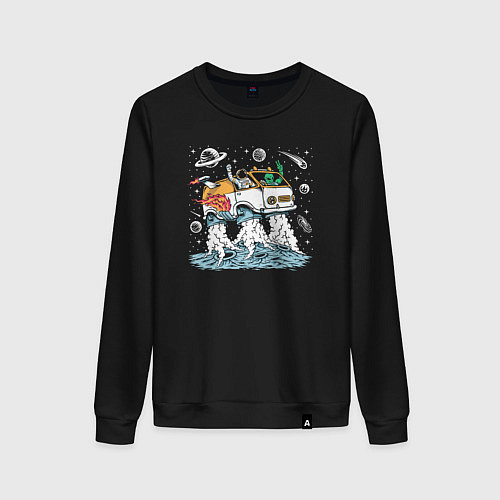 Женский свитшот Космический автомобиль / Черный – фото 1