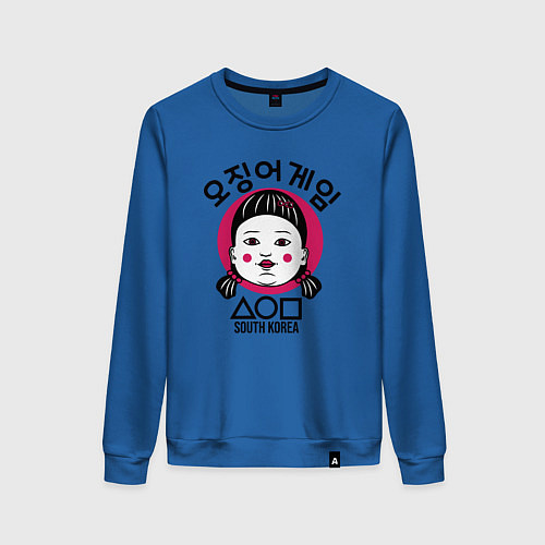 Женский свитшот South Korea girl / Синий – фото 1
