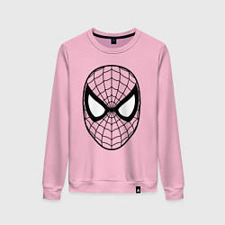 Свитшот хлопковый женский Человек паук очертания, цвет: светло-розовый