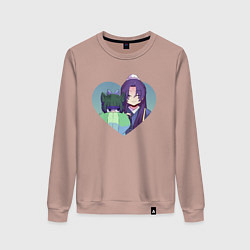 Свитшот хлопковый женский Xiaomao and Jinshi - The Apothecary Diaries, цвет: пыльно-розовый