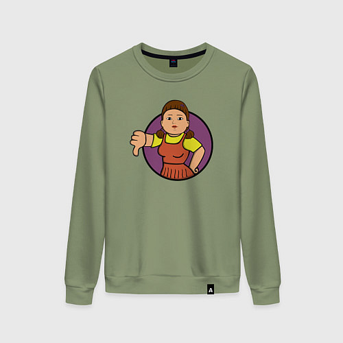 Женский свитшот Squid game girl / Авокадо – фото 1