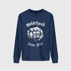 Свитшот хлопковый женский Motorhead - iron fist, цвет: тёмно-синий