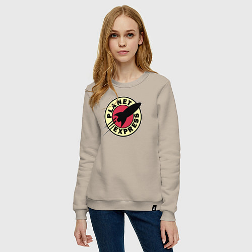 Женский свитшот Логотип Футурама / Миндальный – фото 3