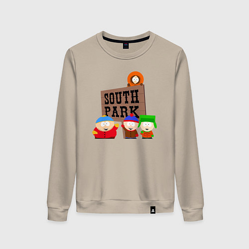 Женский свитшот Персонажи Южный парк / Миндальный – фото 1