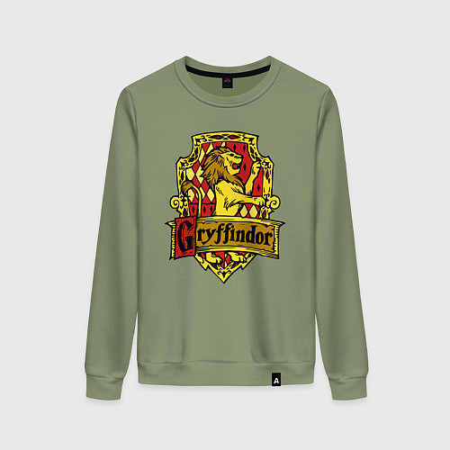 Женский свитшот Hogwarts - gryffindor logo / Авокадо – фото 1