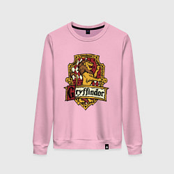 Свитшот хлопковый женский Hogwarts - gryffindor logo, цвет: светло-розовый