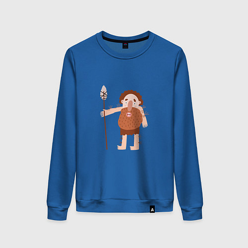 Женский свитшот Пещерный человек / Синий – фото 1