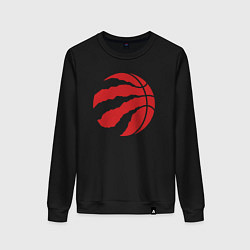 Свитшот хлопковый женский Raptors ball, цвет: черный