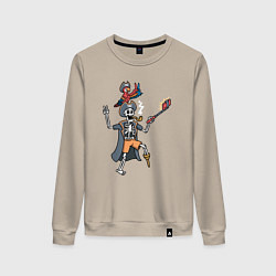 Свитшот хлопковый женский Пиратское селфи, цвет: миндальный