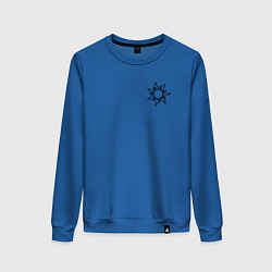 Свитшот хлопковый женский Мое солнце - из парного набора, цвет: синий