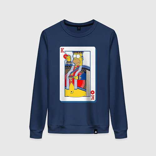 Женский свитшот Король Гомер / Тёмно-синий – фото 1