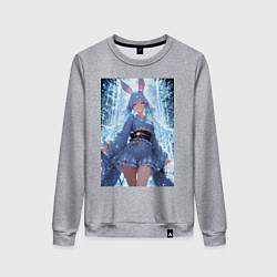 Свитшот хлопковый женский Зайка в гармонии с природой, цвет: меланж