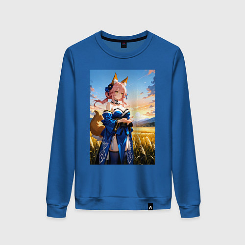 Женский свитшот Tamamo no Mae Fate Grand Order / Синий – фото 1