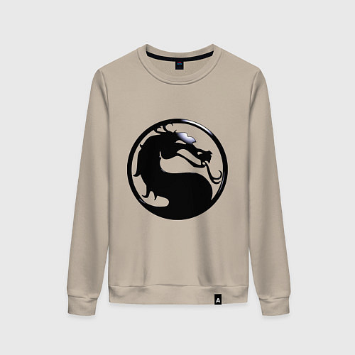 Женский свитшот Смертельная битва - логотип / Миндальный – фото 1