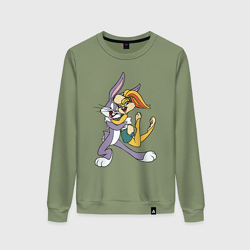 Женский свитшот Bugs Bunny - Lola Bunny / Авокадо – фото 1